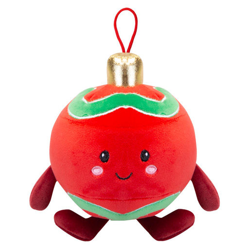 Christmas Red Bauble Soft Toy Plush Gift 16cm x 12cm Multicolour X 1
