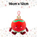 Christmas Red Bauble Soft Toy Plush Gift 16cm x 12cm Multicolour X 1