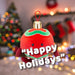Christmas Red Bauble Soft Toy Plush Gift 16cm x 12cm Multicolour X 1