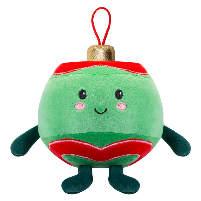 Christmas Green Bauble Soft Toy Plush Gift 16cm x 12cm Multicolour X 1