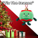 Christmas Green Bauble Soft Toy Plush Gift 16cm x 12cm Multicolour X 1