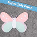 Wall Decoration Plush Butterfly Plush Gift 34cm x 42cm Multicolour X 1