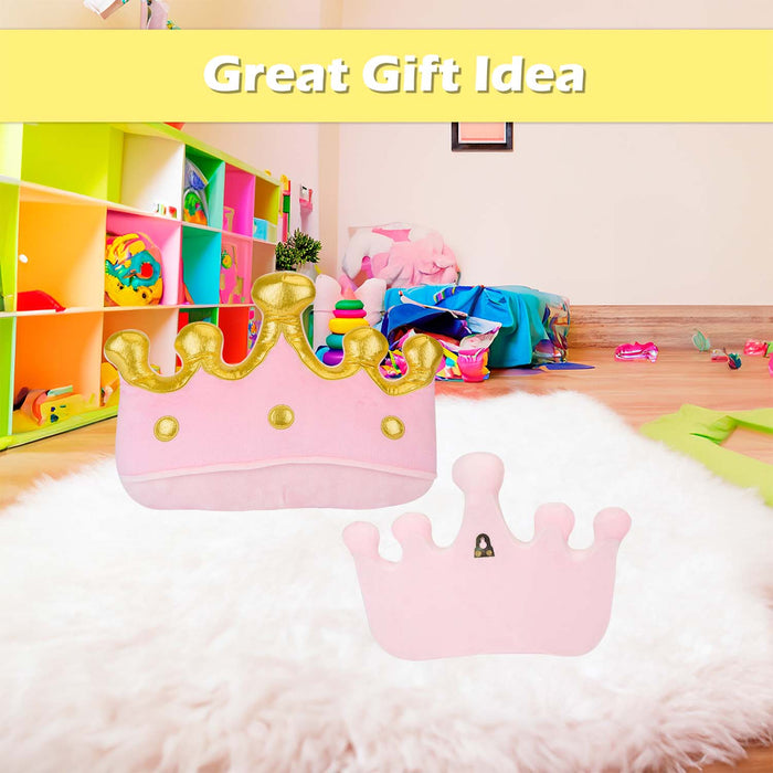 Wall Decoration Plush Crown Plush Gift 34cm x 42cm Pink X 1