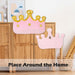 Wall Decoration Plush Crown Plush Gift 34cm x 42cm Pink X 1