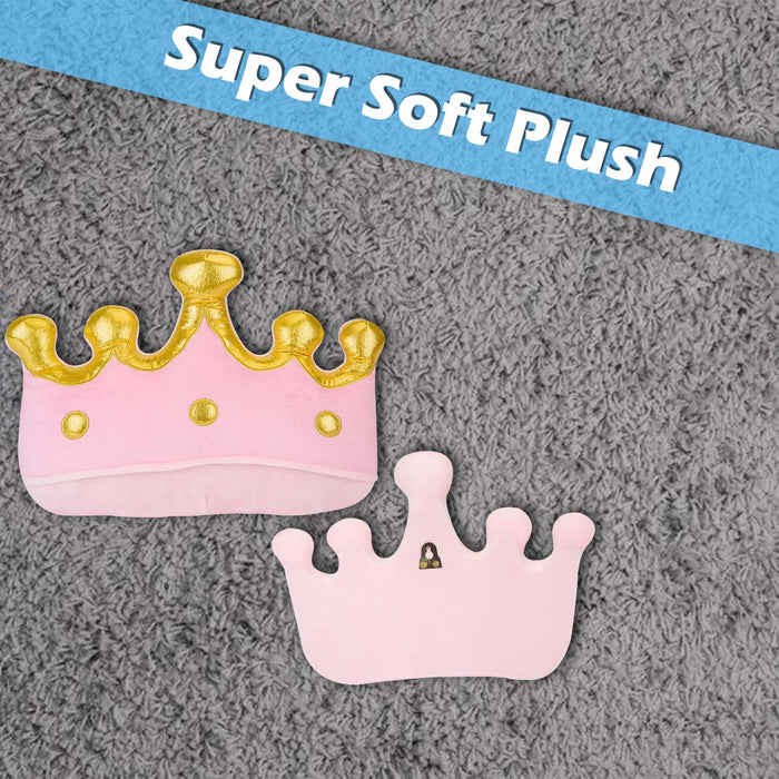 Wall Decoration Plush Crown Plush Gift 34cm x 42cm Pink X 1