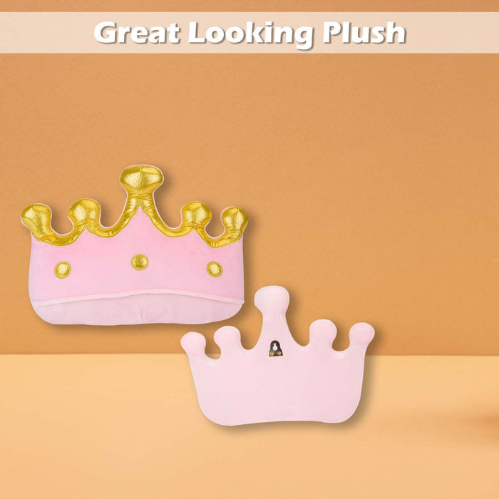 Wall Decoration Plush Crown Plush Gift 34cm x 42cm Pink X 1