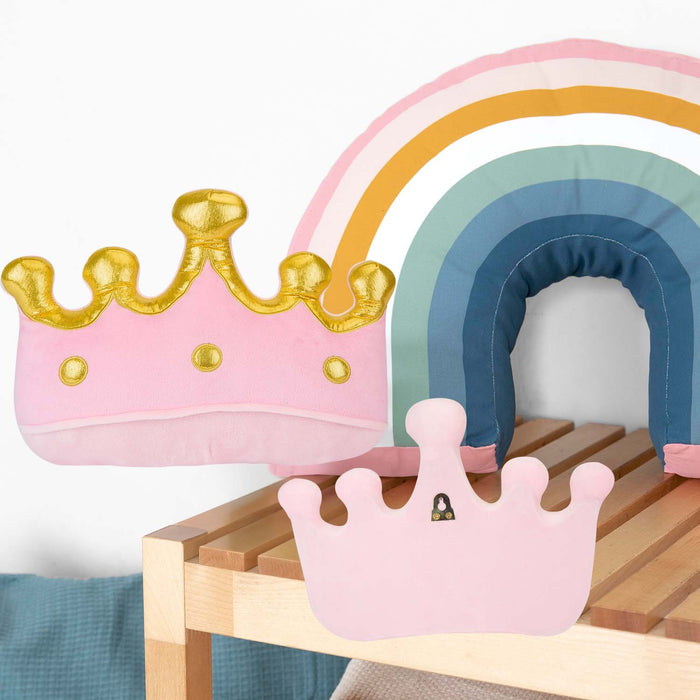 Wall Decoration Plush Crown Plush Gift 34cm x 42cm Pink X 1