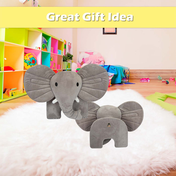 Wall Decoration Plush Elephant Plush Gift Idea 51cm x 60cm Grey X 1