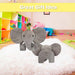 Wall Decoration Plush Elephant Plush Gift Idea 51cm x 60cm Grey X 1