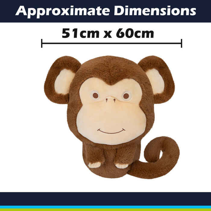 Wall Decoration Plush Monkey Plush Gift Idea 51cm x 60cm Brown X 1