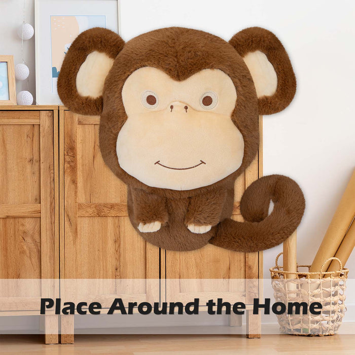 Wall Decoration Plush Monkey Plush Gift Idea 51cm x 60cm Brown X 1