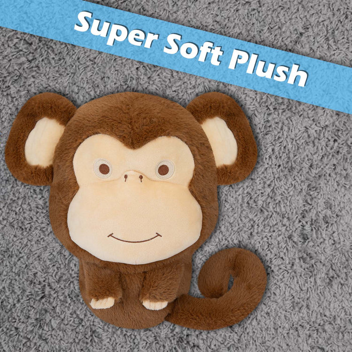 Wall Decoration Plush Monkey Plush Gift Idea 51cm x 60cm Brown X 1