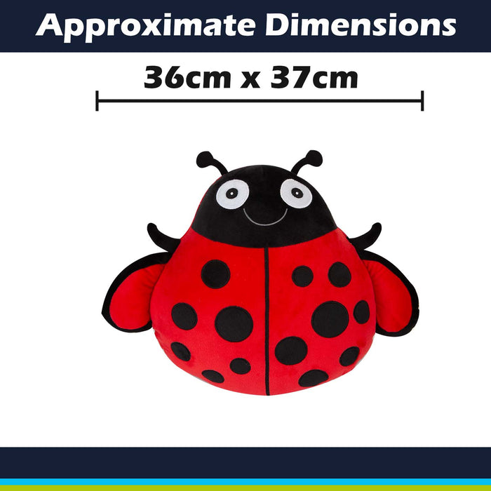 Wall Decoration Plush Lady Bird Plush Gift Idea 36cm x 37cm Red X 1