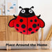 Wall Decoration Plush Lady Bird Plush Gift Idea 36cm x 37cm Red X 1