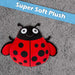 Wall Decoration Plush Lady Bird Plush Gift Idea 36cm x 37cm Red X 1