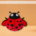 Wall Decoration Plush Lady Bird Plush Gift Idea 36cm x 37cm Red X 1
