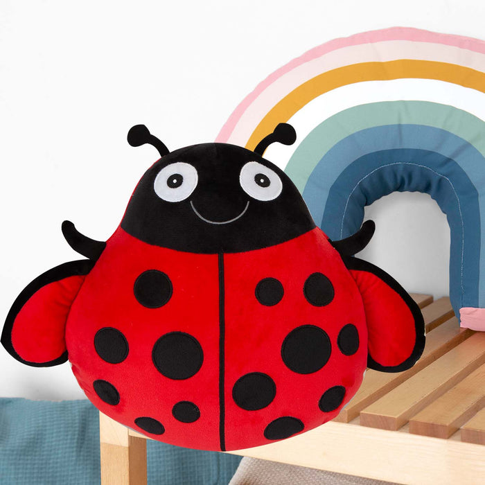 Wall Decoration Plush Lady Bird Plush Gift Idea 36cm x 37cm Red X 1