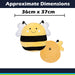 Wall Decoration Plush Bee Plush Gift Idea 36cm x 37cm Yellow X 1