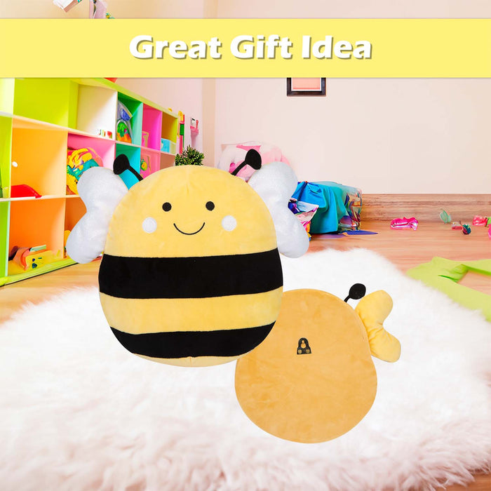Wall Decoration Plush Bee Plush Gift Idea 36cm x 37cm Yellow X 1