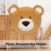 Wall Decoration Plush Brown Teddy Bear Plush 45cm x 44cm Brown X 1
