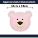 Wall Decoration Plush Pink Teddy Bear Plush 45cm x 44cm Pink X 1