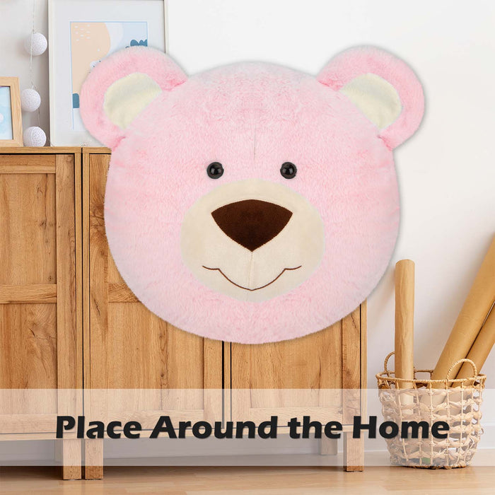 Wall Decoration Plush Pink Teddy Bear Plush 45cm x 44cm Pink X 1