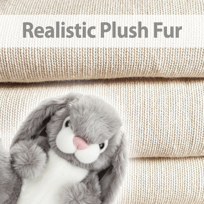 Grey Bunny 35cm Plush Milly Rabbit Lifelike Premium Fluffy Toy