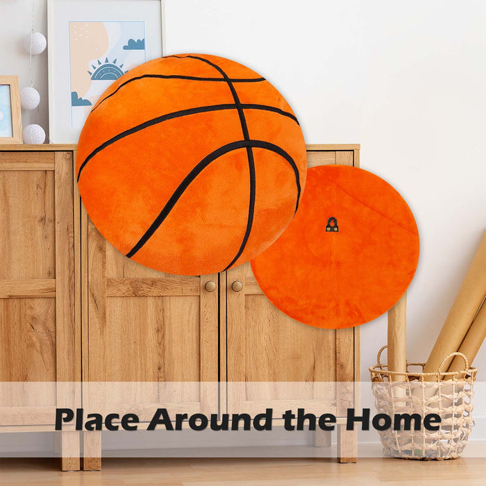 Wall Decoration Plush Basketball Plush Gift 41cm x 34cm Orange X 1