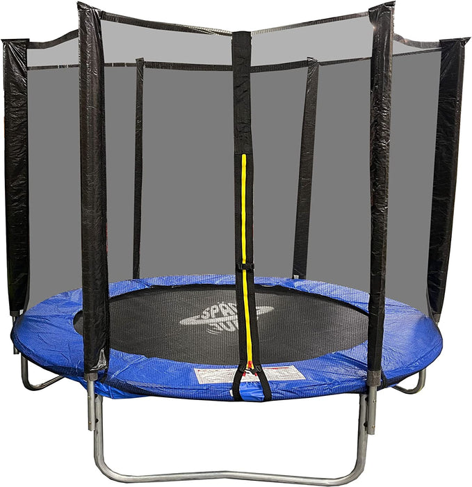 8FT Trampoline With Outer Netting in Blue