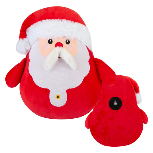 Christmas Santa Wall Decoration Plush Gift Idea 49cm x 41cm Red X 1