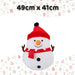 Christmas Snowman Wall Decoration Plush Gift 49cm x 41cm White X 1