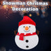 Christmas Snowman Wall Decoration Plush Gift 49cm x 41cm White X 1