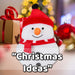 Christmas Snowman Wall Decoration Plush Gift 49cm x 41cm White X 1