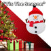 Christmas Snowman Wall Decoration Plush Gift 49cm x 41cm White X 1