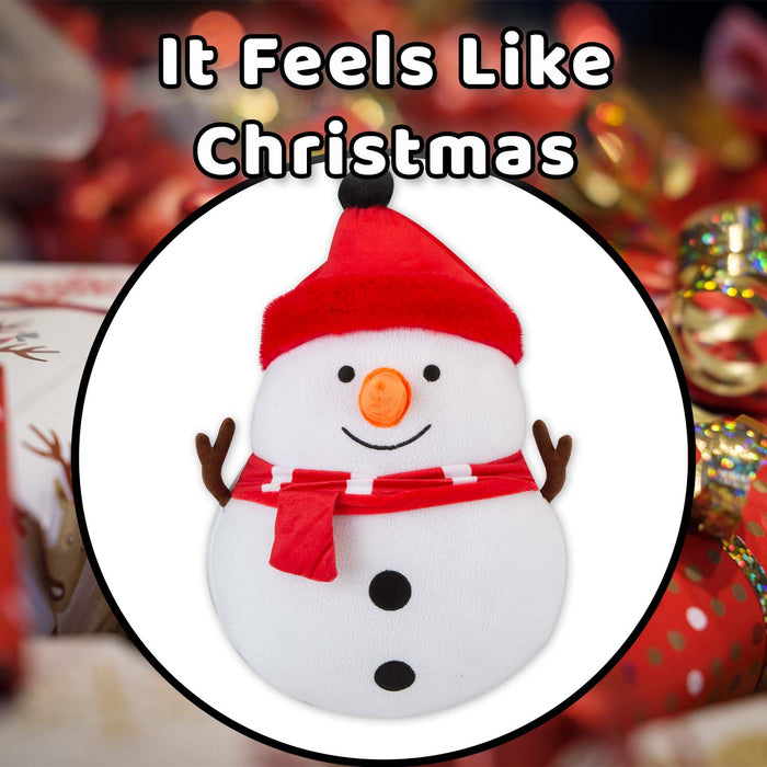 Christmas Snowman Wall Decoration Plush Gift 49cm x 41cm White X 1