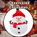 Christmas Snowman Wall Decoration Plush Gift 49cm x 41cm White X 1