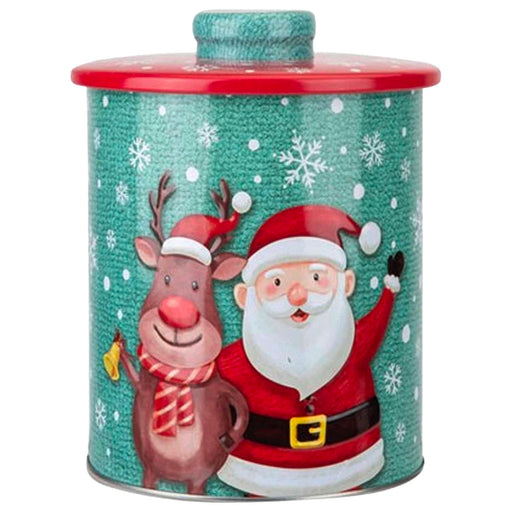 Christmas Biscuit Tin Santa Themed Design X 1 15. 5cm Christmas Themed