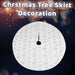 Christmas Tree Skirt Decoration 110cm x 110cm Silver X 1
