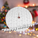 Christmas Tree Skirt Decoration 110cm x 110cm Silver X 1