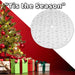Christmas Tree Skirt Decoration 110cm x 110cm Silver X 1