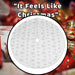 Christmas Tree Skirt Decoration 110cm x 110cm Silver X 1