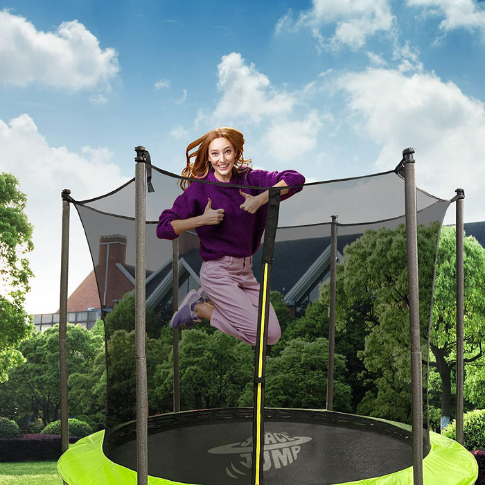 8FT Trampoline With Inner Netting in Green