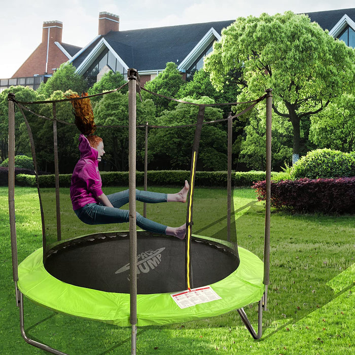 8FT Trampoline With Inner Netting in Green