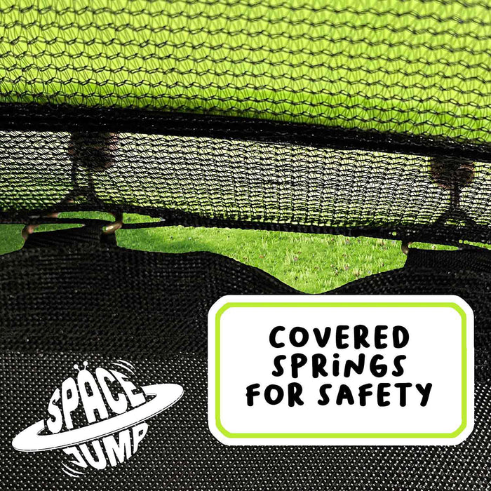 8FT Trampoline With Inner Netting in Green