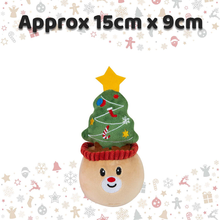 Christmas Tree Soft Toy Plush Gift Idea 15cm x 9cm Multicolour X 1