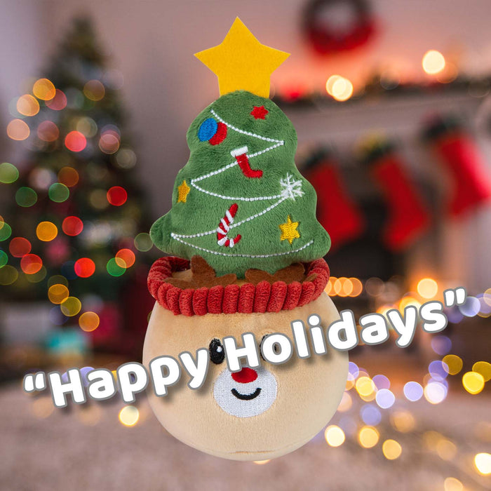 Christmas Tree Soft Toy Plush Gift Idea 15cm x 9cm Multicolour X 1