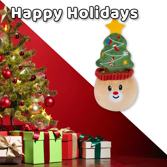 Christmas Tree Soft Toy Plush Gift Idea 15cm x 9cm Multicolour X 1