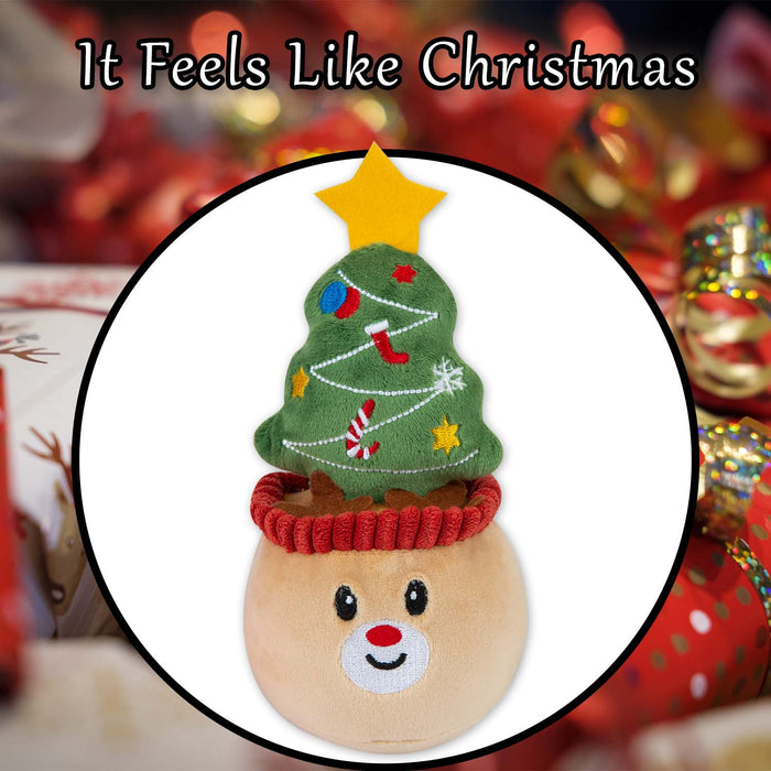 Christmas Tree Soft Toy Plush Gift Idea 15cm x 9cm Multicolour X 1