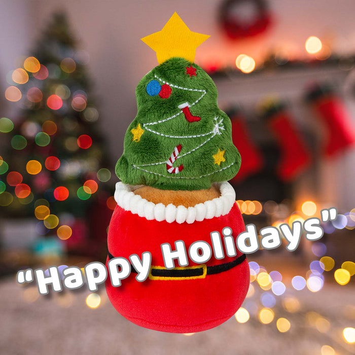 Christmas Tree Soft Toy Plush Gift Idea 15cm x 9cm Multicolour X 1