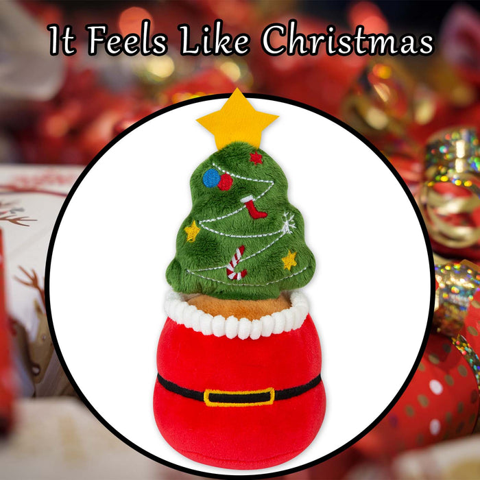 Christmas Tree Soft Toy Plush Gift Idea 15cm x 9cm Multicolour X 1